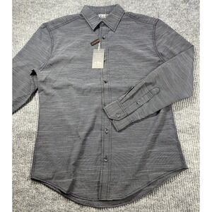 Pacific Outfitters‎ Shirt Mens Small Black Button Up No-Iron Stretch Wicking New